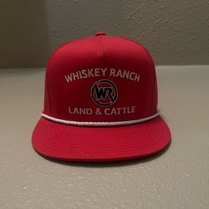 Whiskey ranch rope hat red